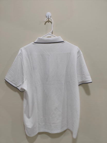 White Zip Polo