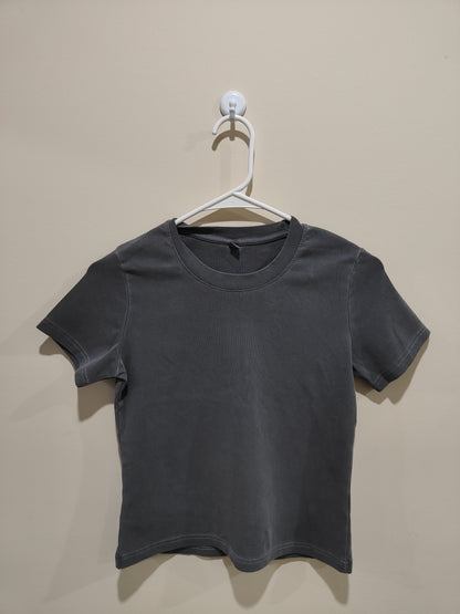 Charcoal Crop Tee