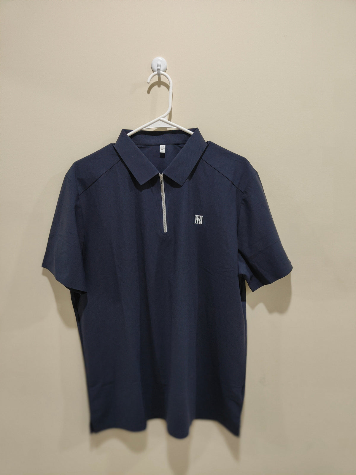Navy Zip Polo